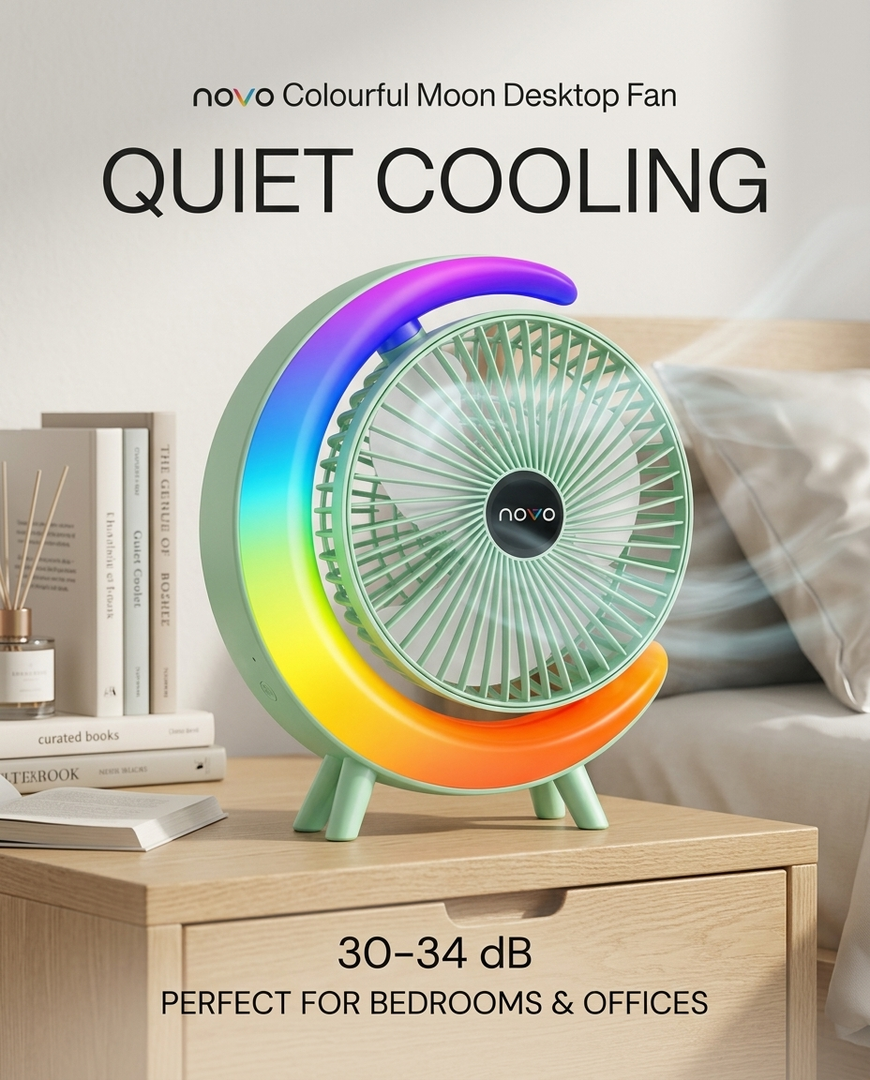 novo Colourful Moon Desktop Fan