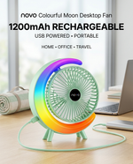 Load image into Gallery viewer, novo Colourful Moon Desktop Fan