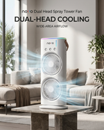 Load image into Gallery viewer, novo Dual Head Spray Tower Fan