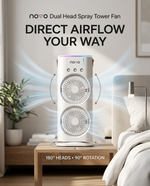 Load image into Gallery viewer, novo Dual Head Spray Tower Fan