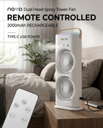 Load image into Gallery viewer, novo Dual Head Spray Tower Fan