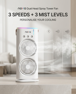 Load image into Gallery viewer, novo Dual Head Spray Tower Fan