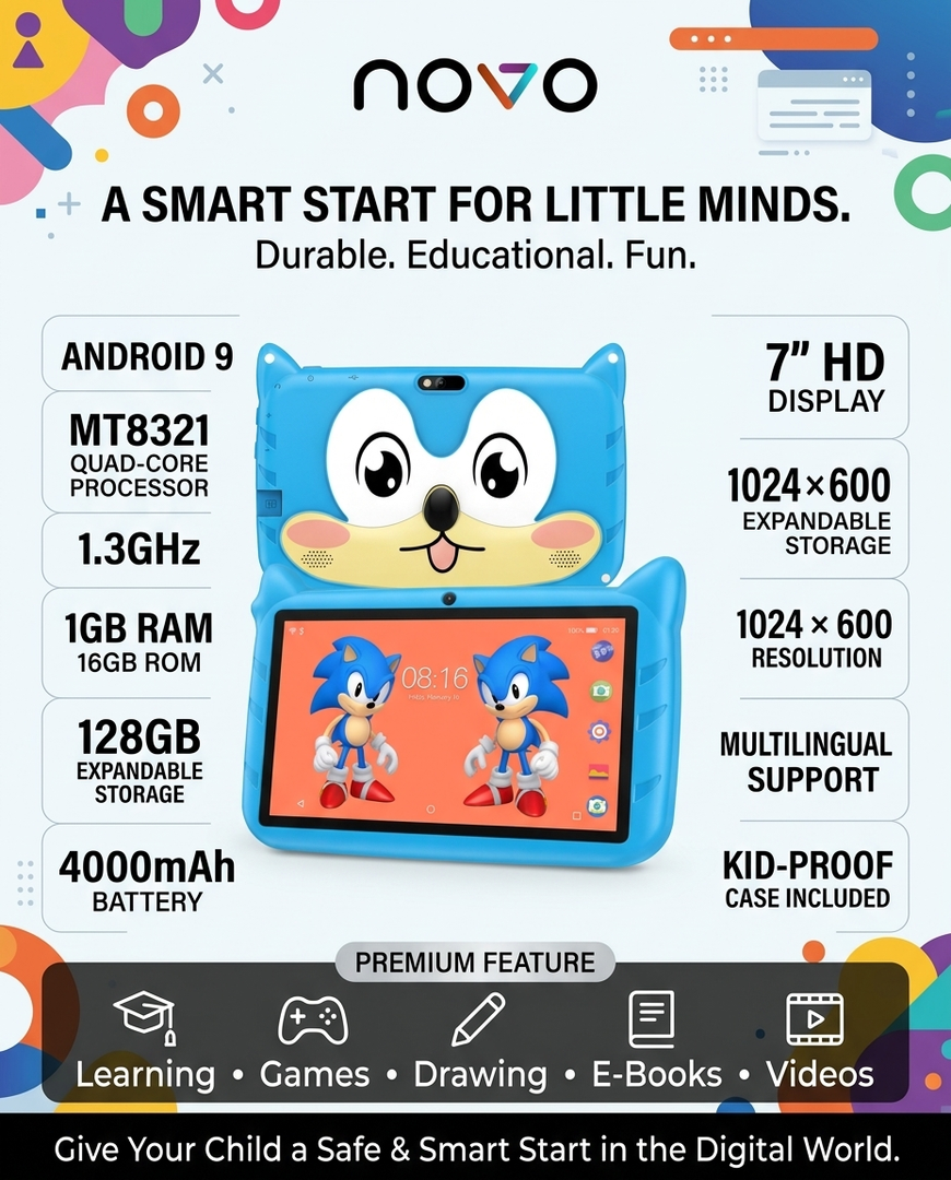 novo FunTab 7” Kids Android Tablet PC