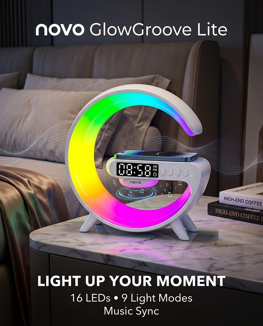 novo GlowGroove Lite Wireless BT Speaker