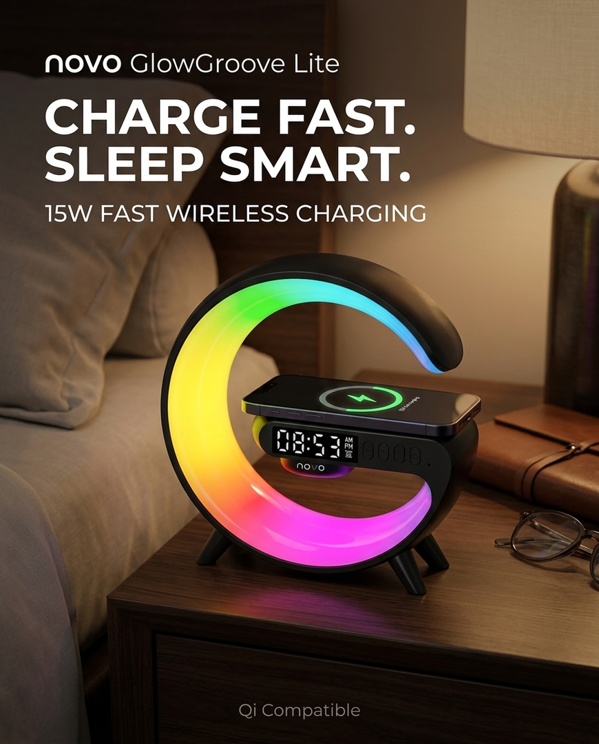 novo GlowGroove Lite Wireless BT Speaker