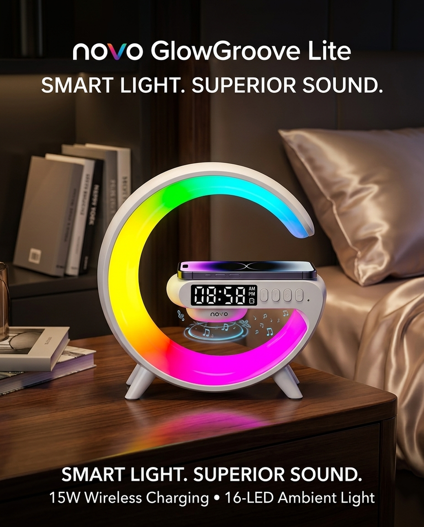 novo GlowGroove Lite Wireless BT Speaker
