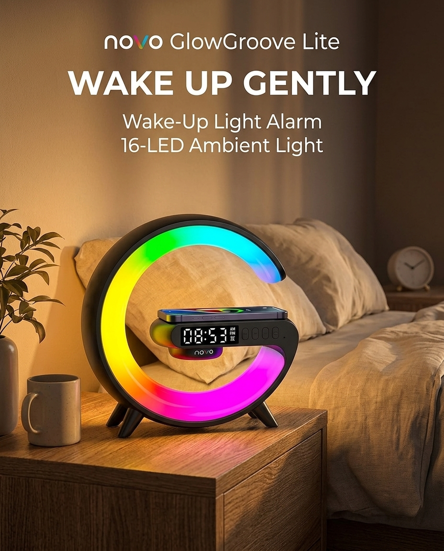 novo GlowGroove Lite Wireless BT Speaker