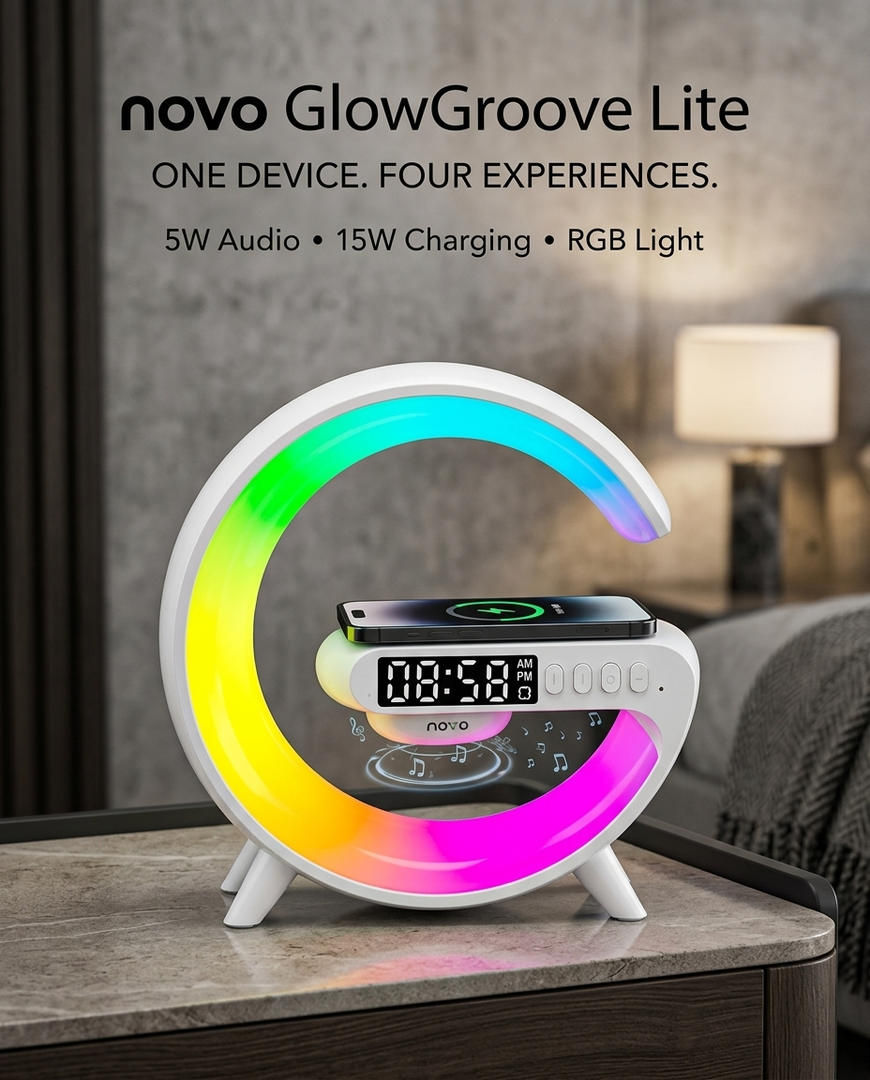 novo GlowGroove Lite Wireless BT Speaker