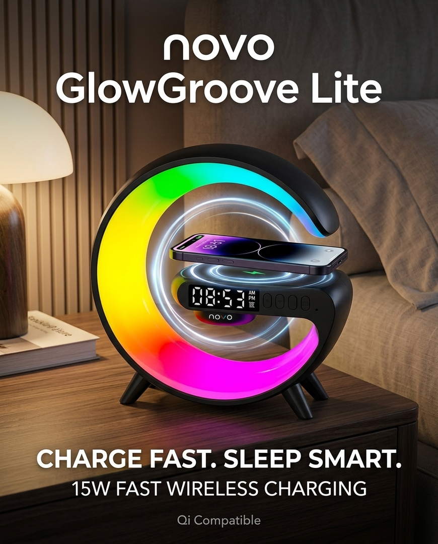 novo GlowGroove Lite Wireless BT Speaker