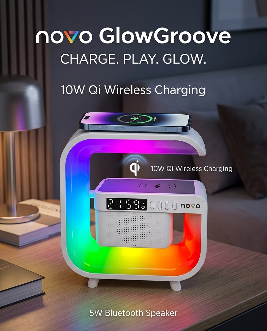 novo GlowGroove Wireless BT Speaker