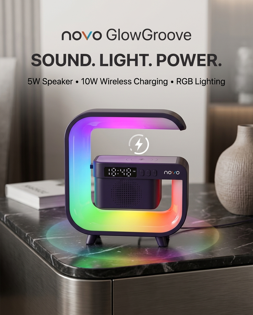 novo GlowGroove Wireless BT Speaker