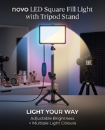 Load image into Gallery viewer, novo LED Square Fill Light With Tripod Stand