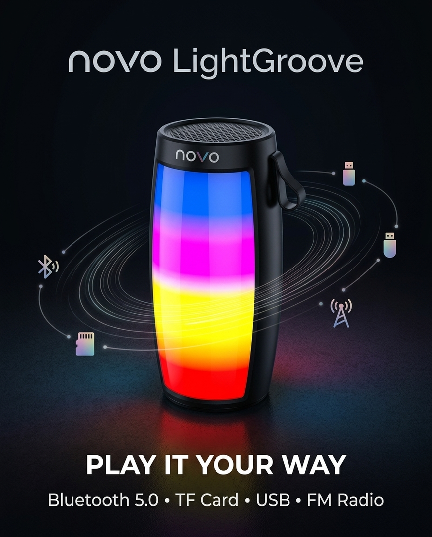 novo LightGroove Bluetooth Speaker
