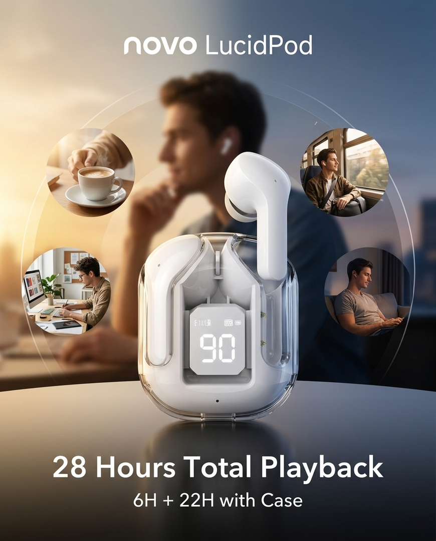 novo LucidPod True Wireless Earbuds
