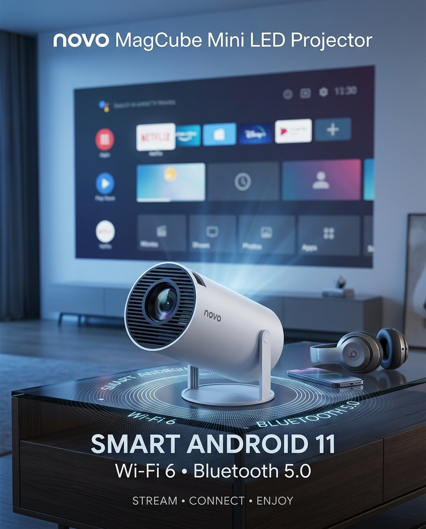 novo Magcube Mini LED Projector (Wi-Fi)