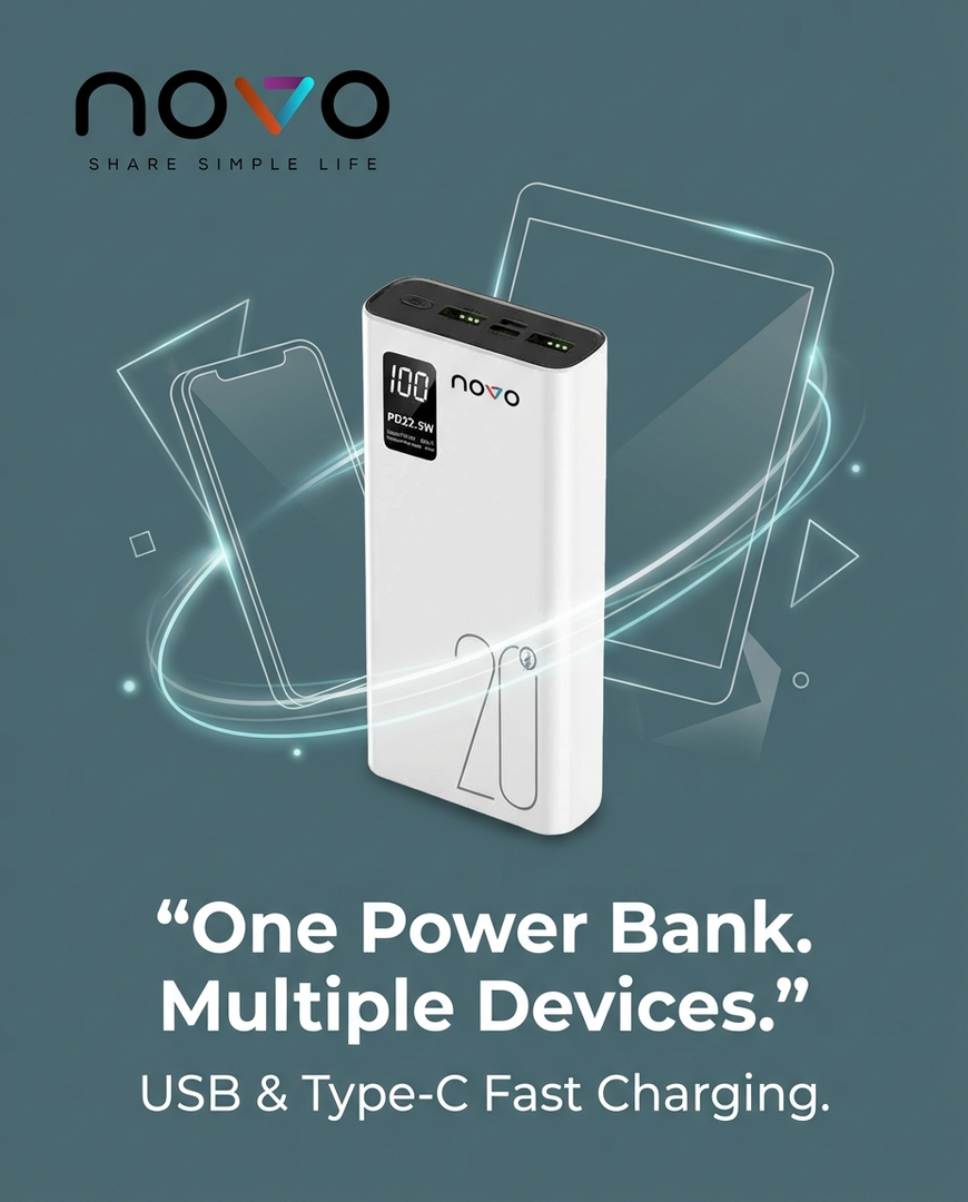 novo MegaVolt 20000mAh 22.5W Power Bank
