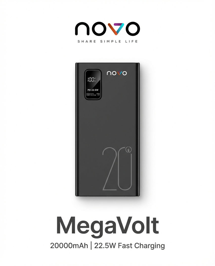 novo MegaVolt 20000mAh 22.5W Power Bank