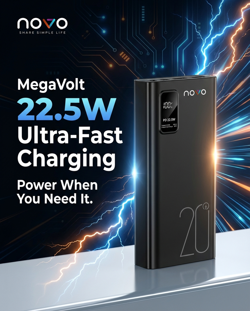 novo MegaVolt 20000mAh 22.5W Power Bank