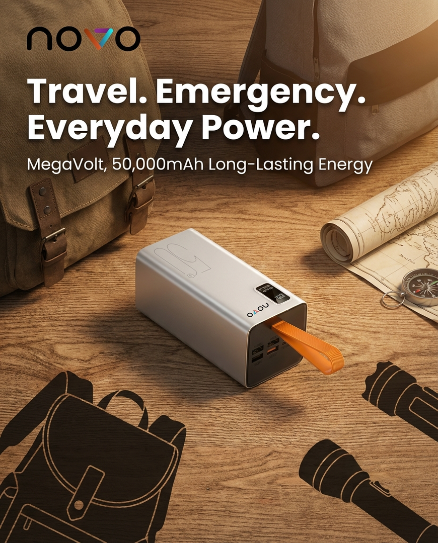 novo MegaVolt 50000mAh 22.5W Power Bank