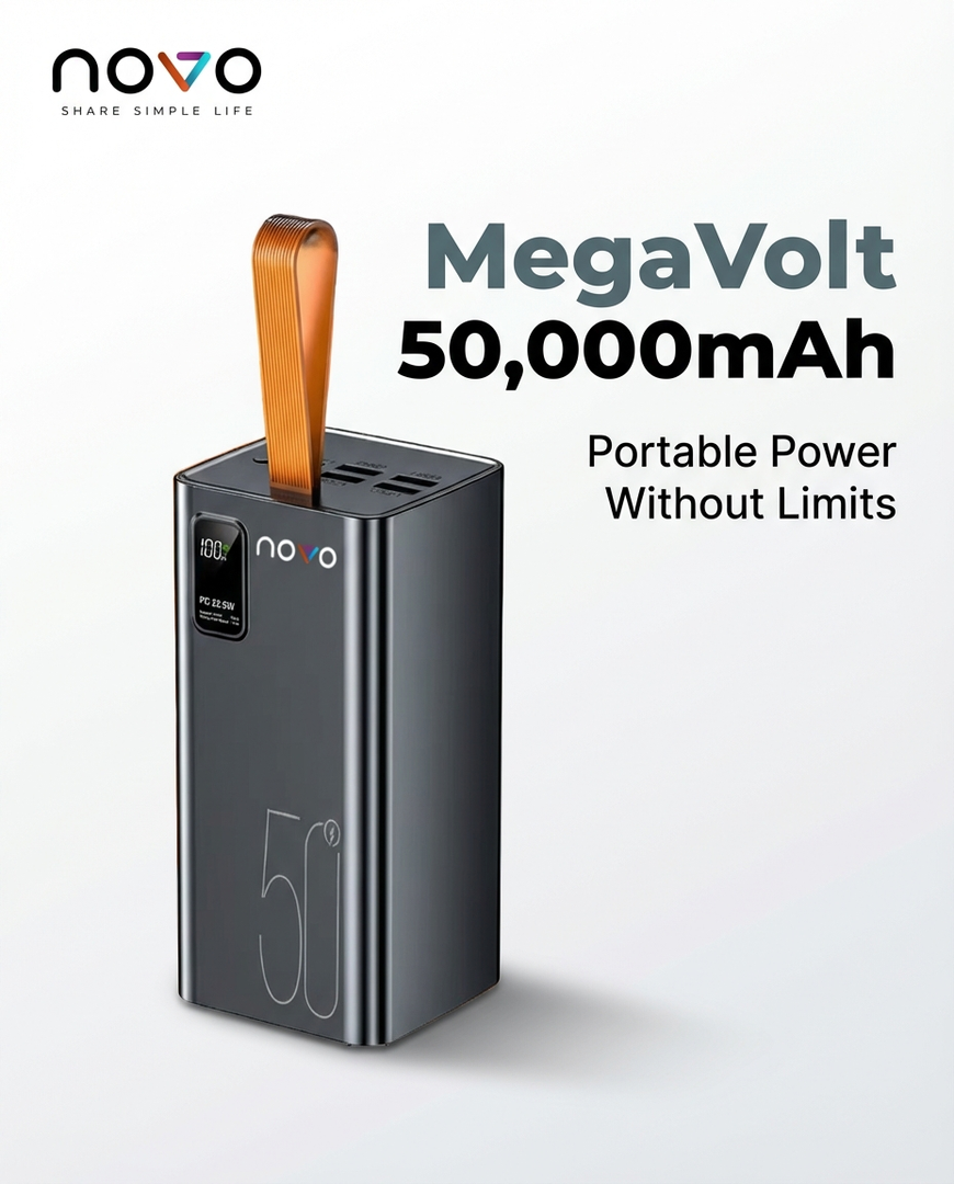novo MegaVolt 50000mAh 22.5W Power Bank