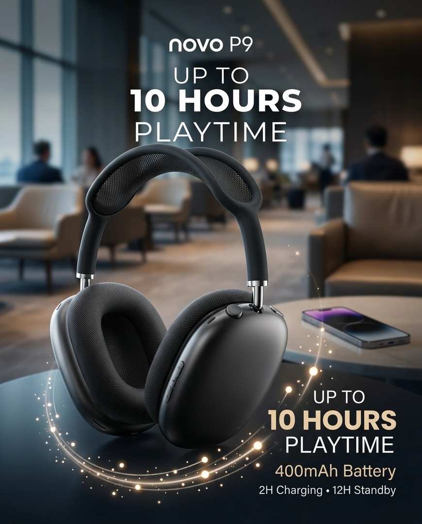 novo P9 Wireless Bluetooth Headset Headphone