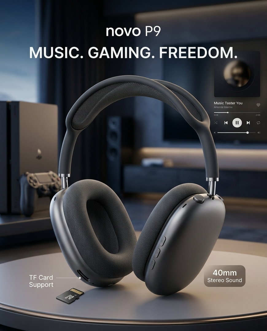 novo P9 Wireless Bluetooth Headset Headphone