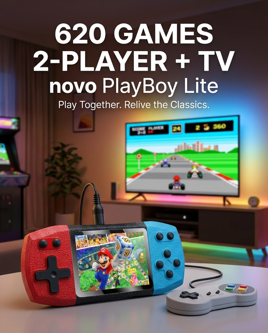 novo PlayBoy Lite Retro Video Game Console
