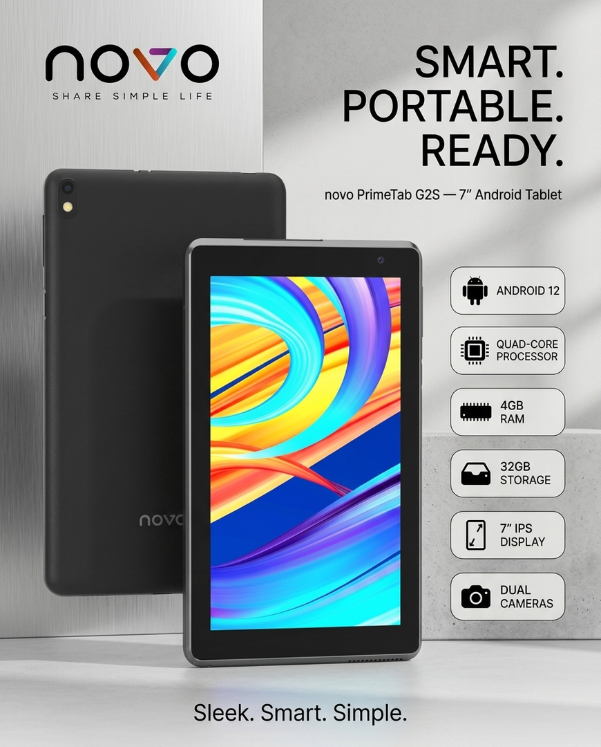 novo PrimeTab G2S  7” Android Tablet PC
