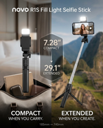 Load image into Gallery viewer, novo R1S Fill Light Selfie Stick