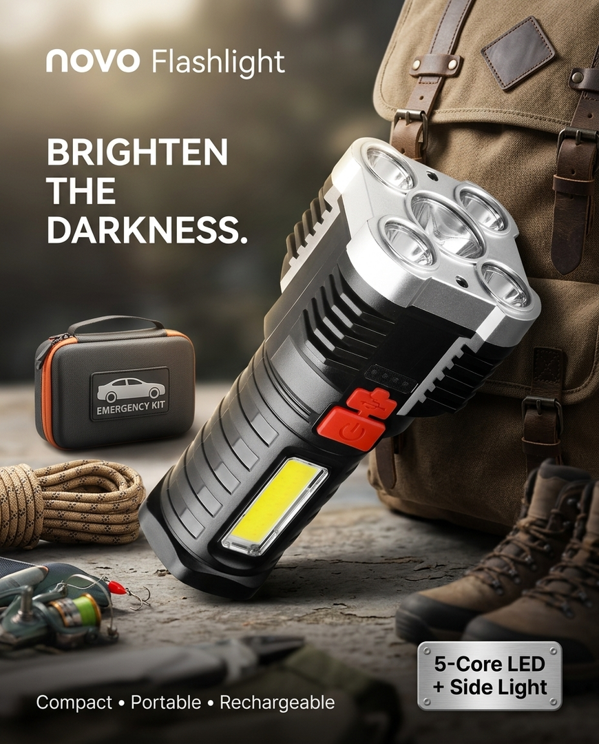 novo Rechargeable LED Flashlight (5 Core Lights)