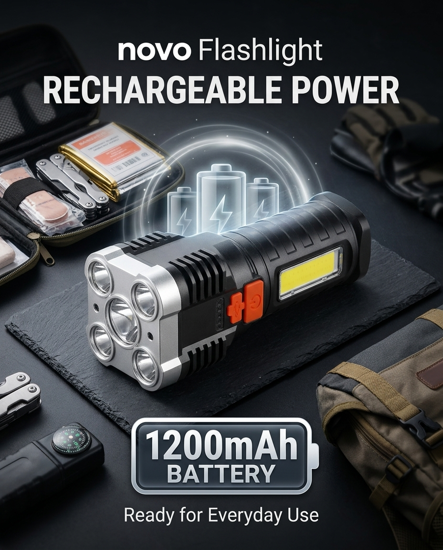 novo Rechargeable LED Flashlight (5 Core Lights)