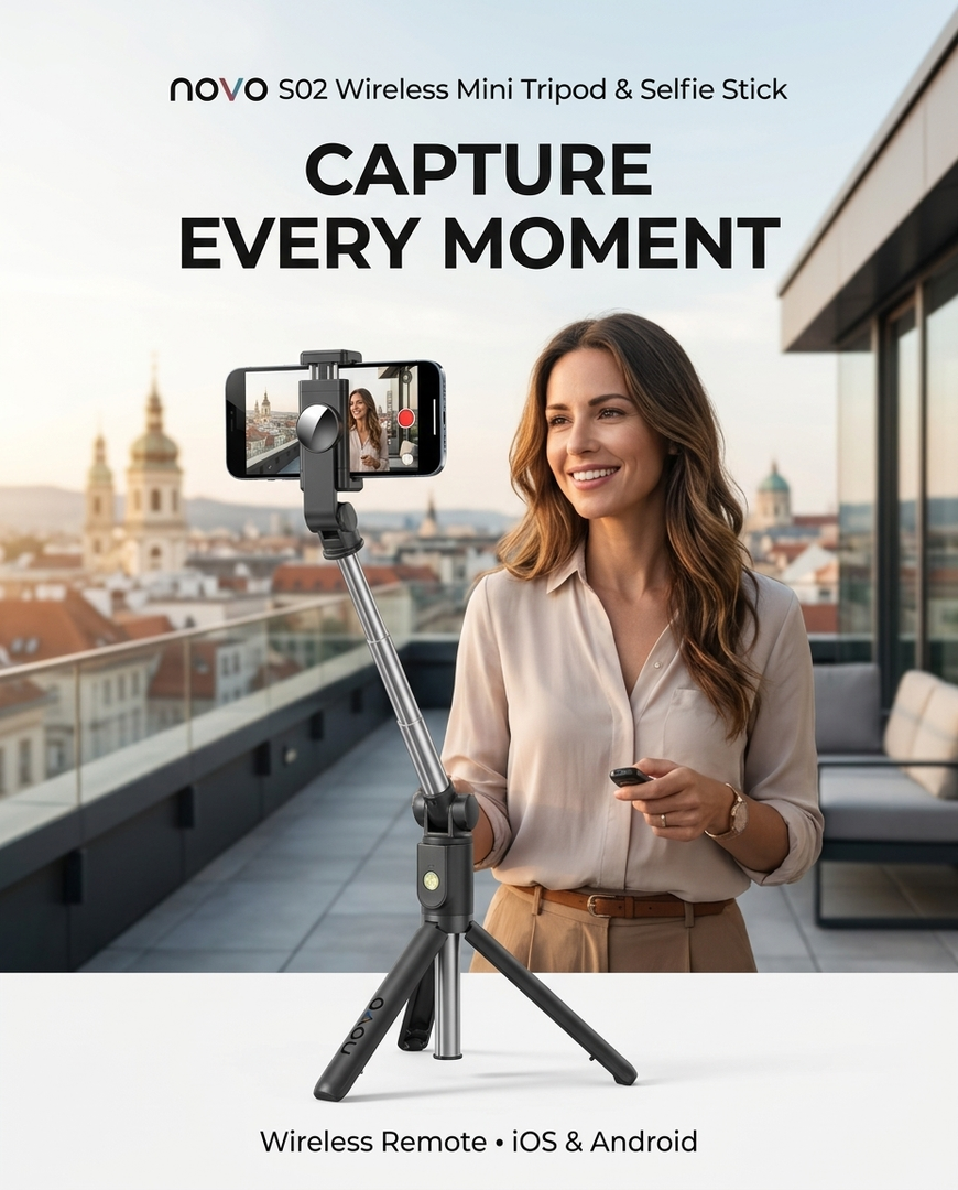 novo S02 Wireless Mini Tripod
