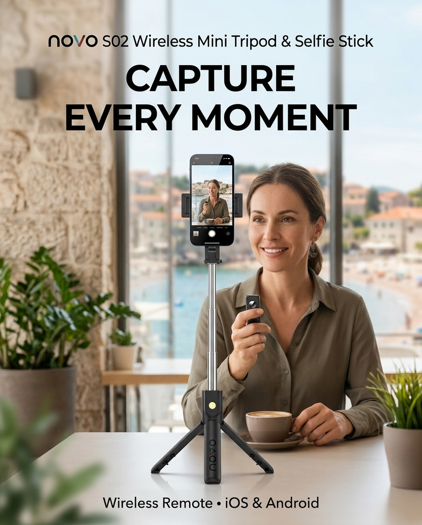novo S02 Wireless Mini Tripod