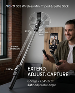 Load image into Gallery viewer, novo S02 Wireless Mini Tripod