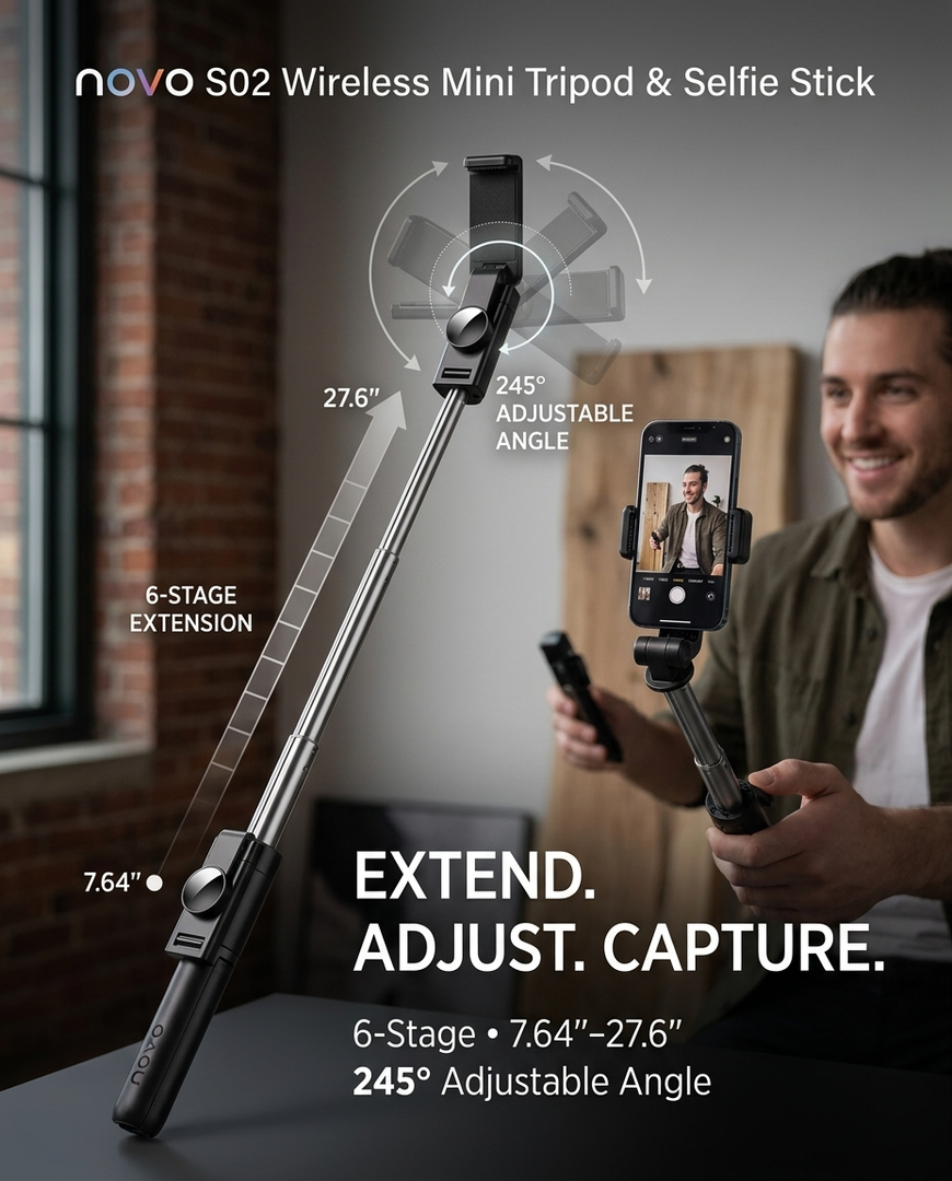 novo S02 Wireless Mini Tripod
