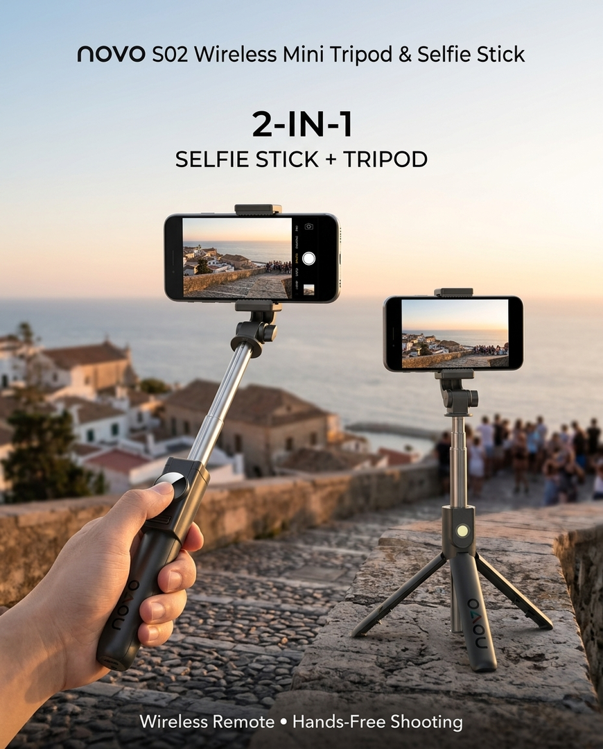 novo S02 Wireless Mini Tripod