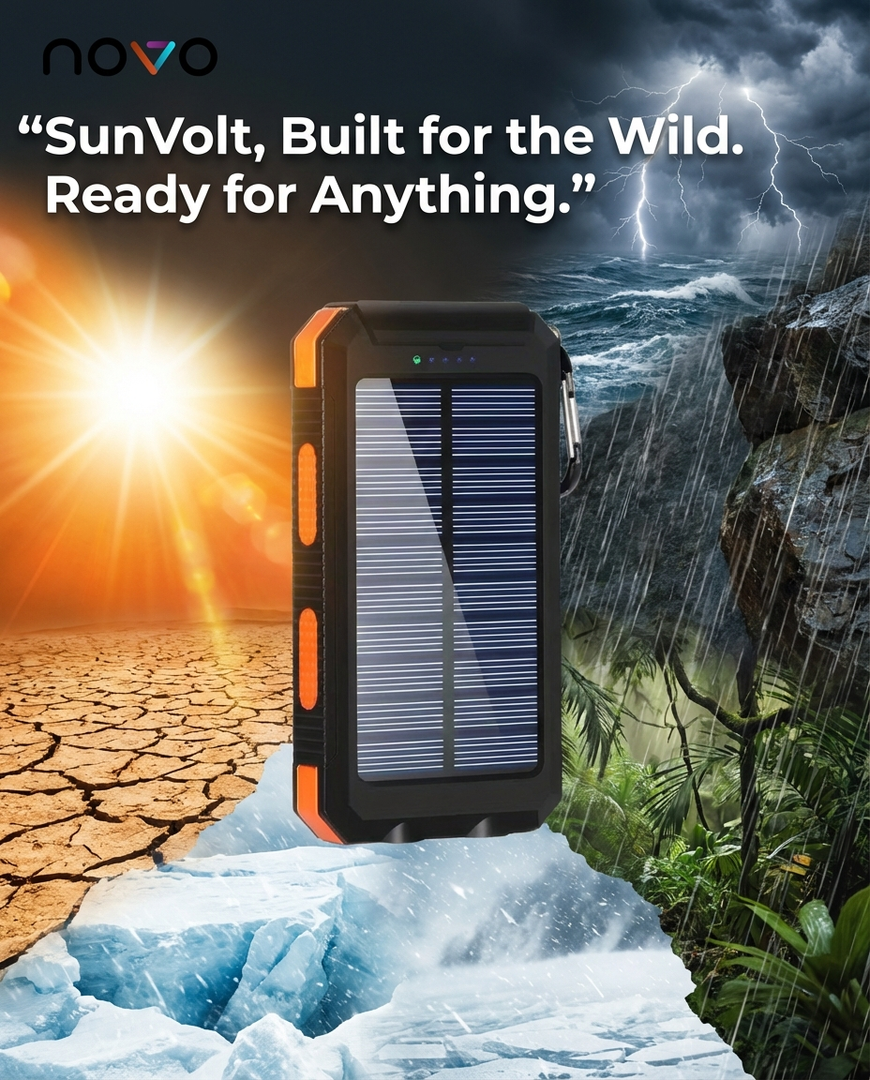 novo SunVolt 20000mAh Solar Power Bank