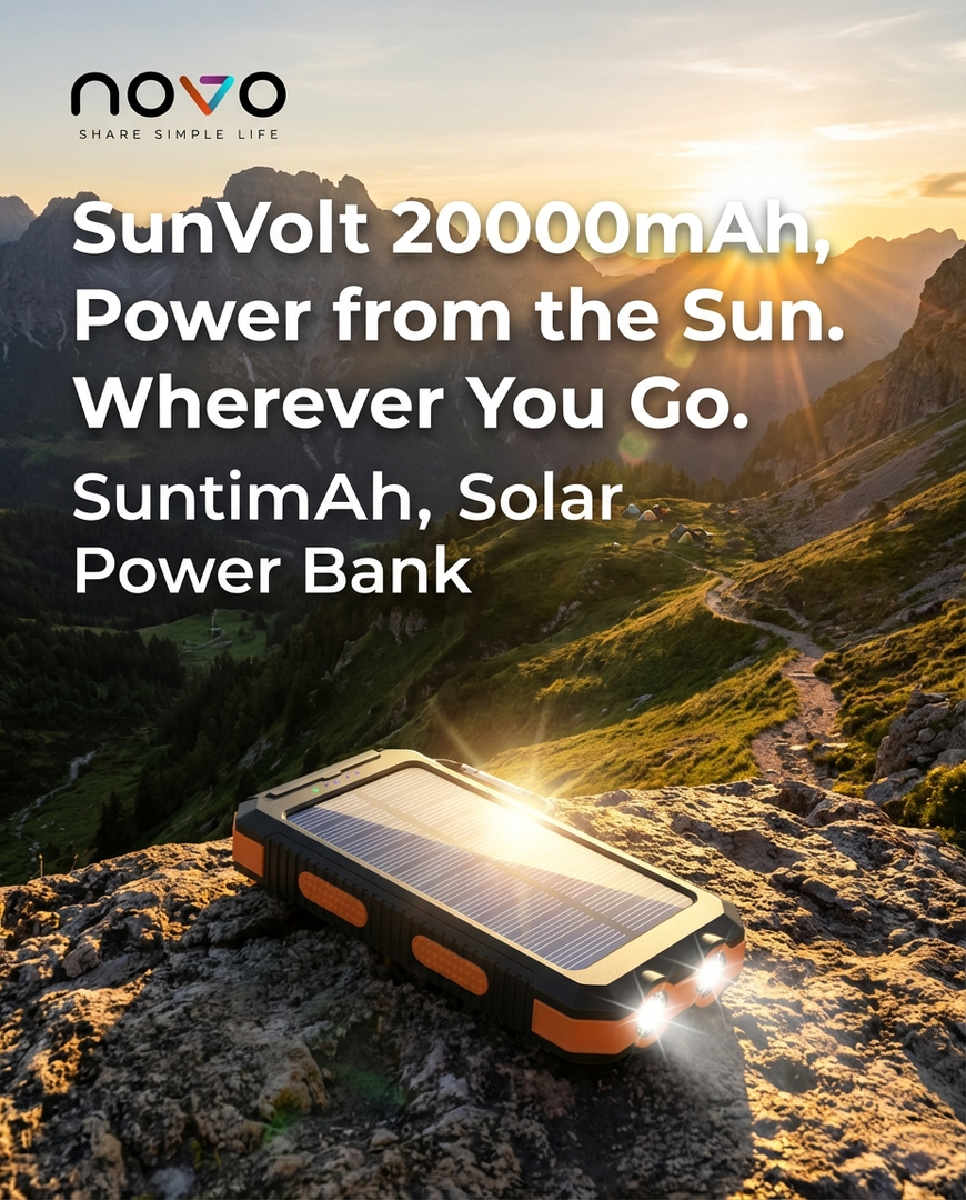 novo SunVolt 20000mAh Solar Power Bank
