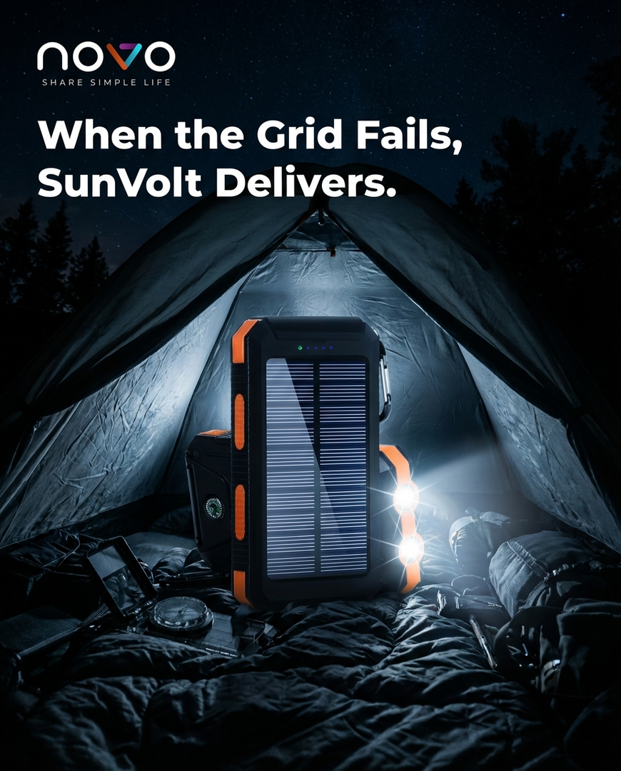 novo SunVolt 20000mAh Solar Power Bank