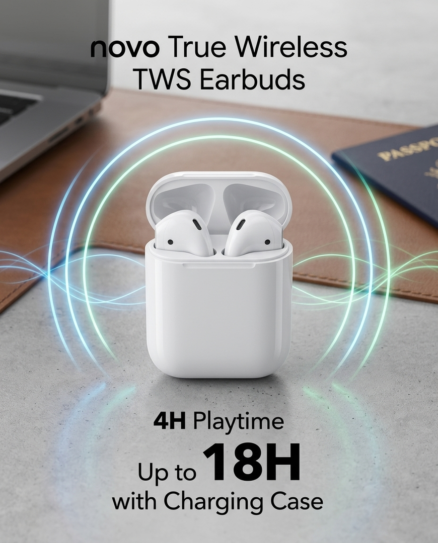 novo True Wireless TWS Earbuds