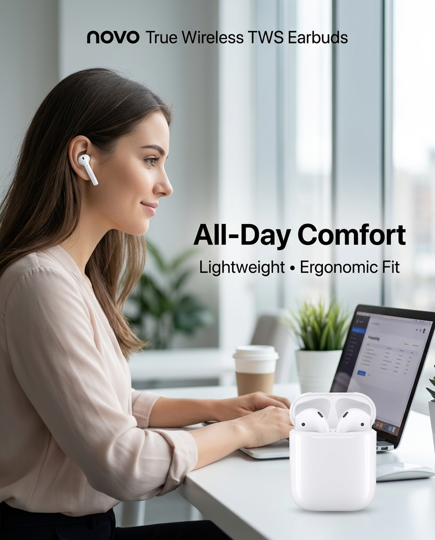 novo True Wireless TWS Earbuds