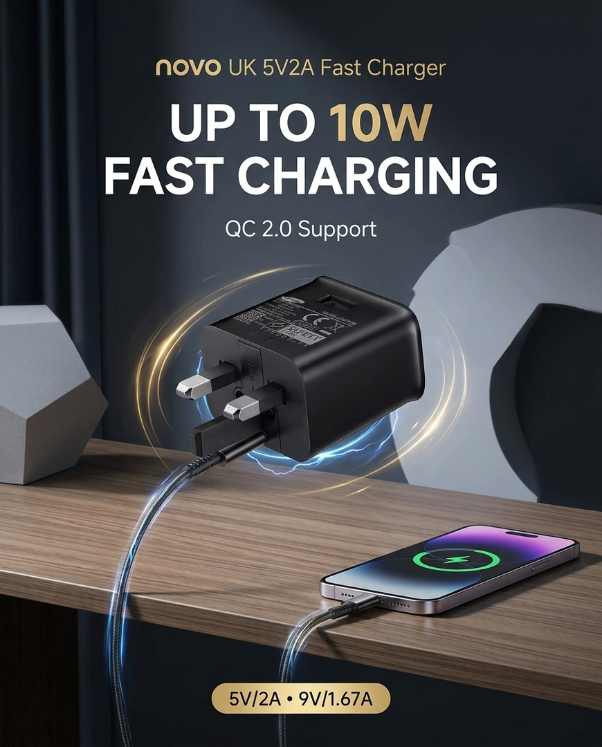 novo UK 5V2A Fast Charger