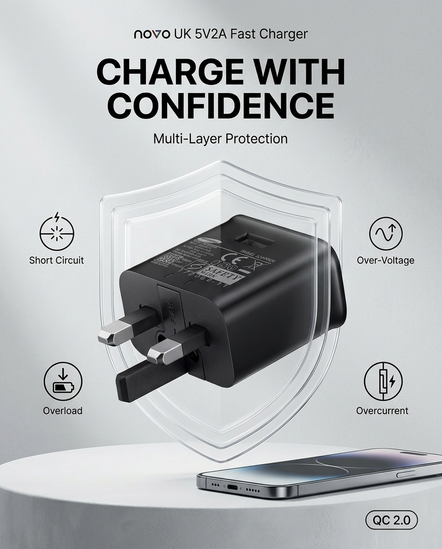 novo UK 5V2A Fast Charger