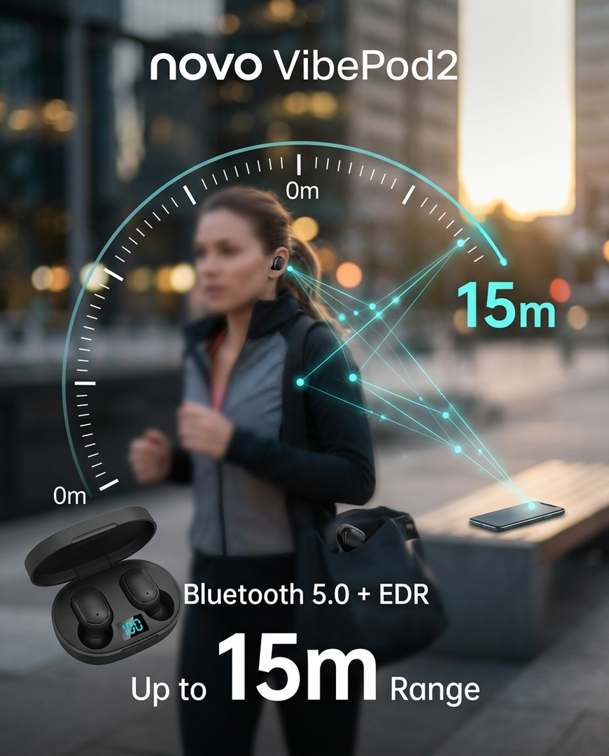 novo VibePod2 True Wireless Earbuds