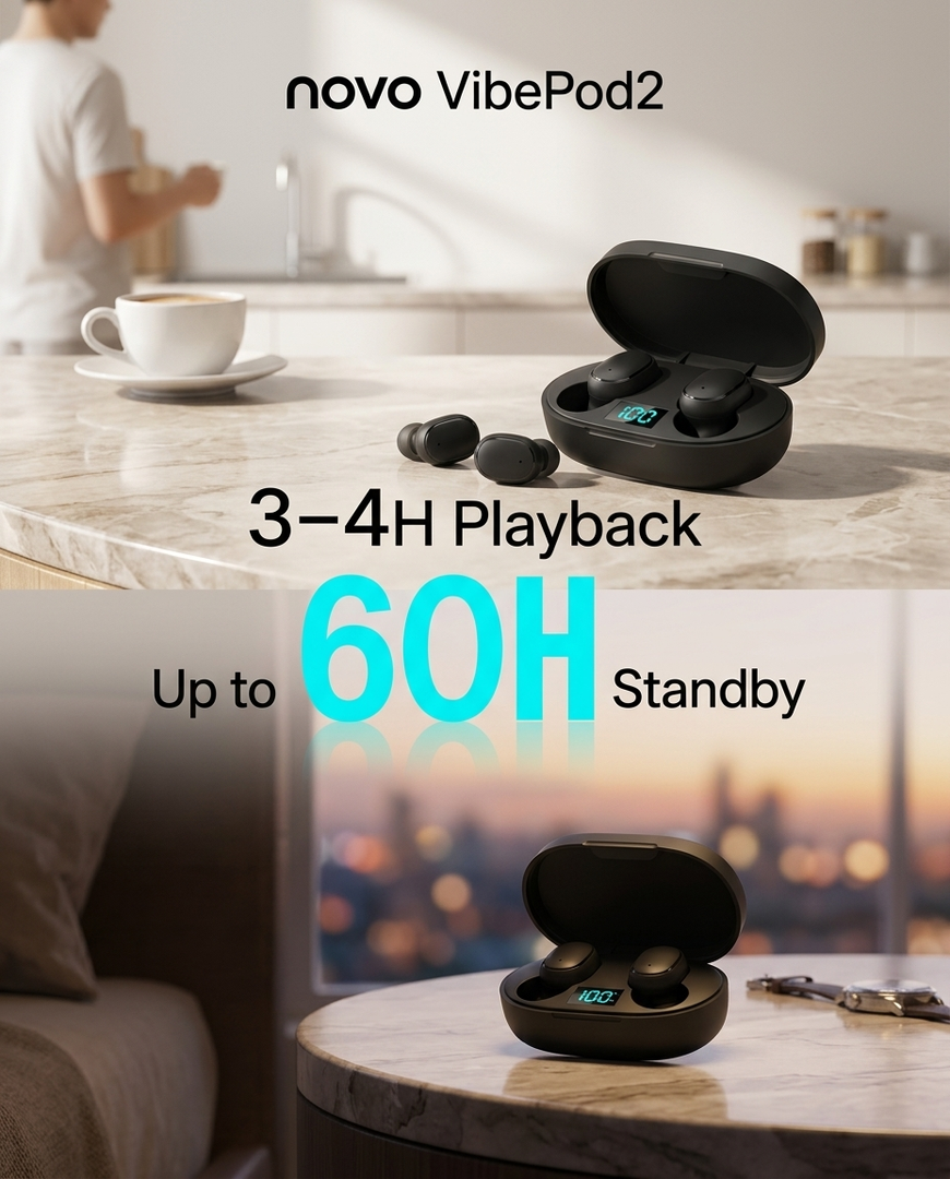 novo VibePod2 True Wireless Earbuds