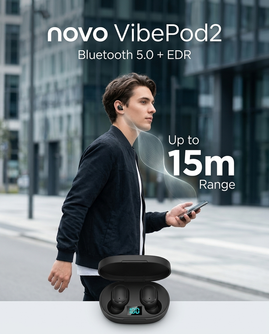 novo VibePod2 True Wireless Earbuds