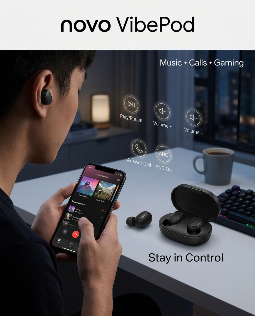 novo VibePod True Wireless Earbuds