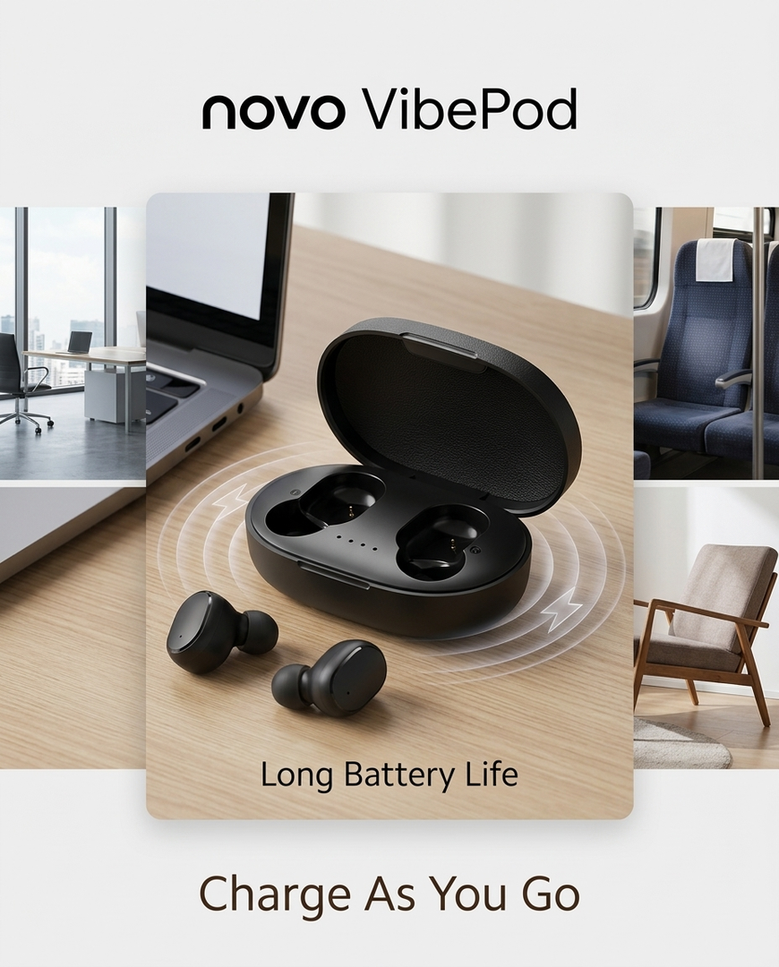 novo VibePod True Wireless Earbuds