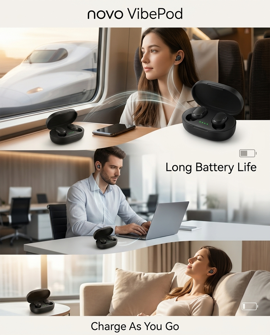 novo VibePod True Wireless Earbuds