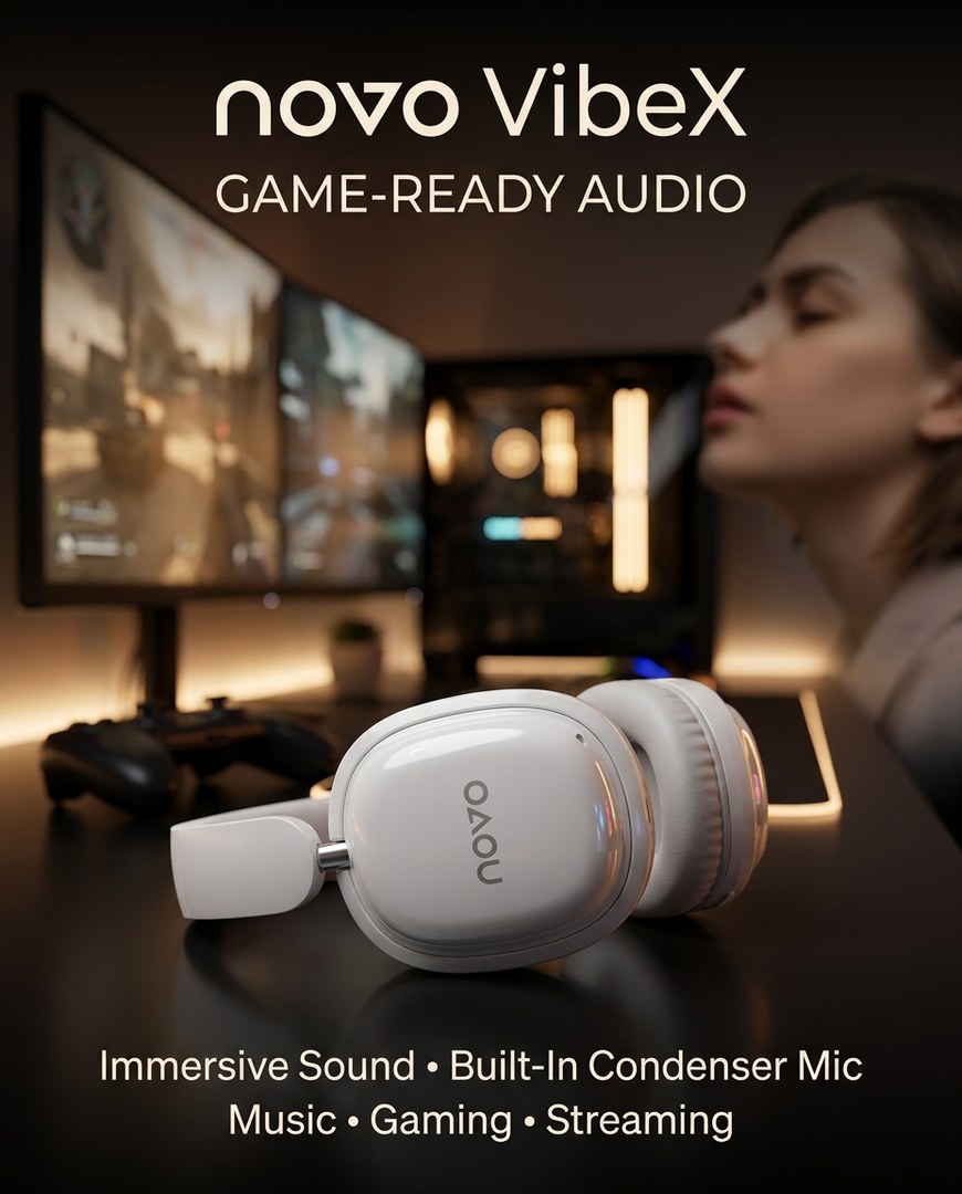 novo VibeX Over-Ear Wireless Headphones